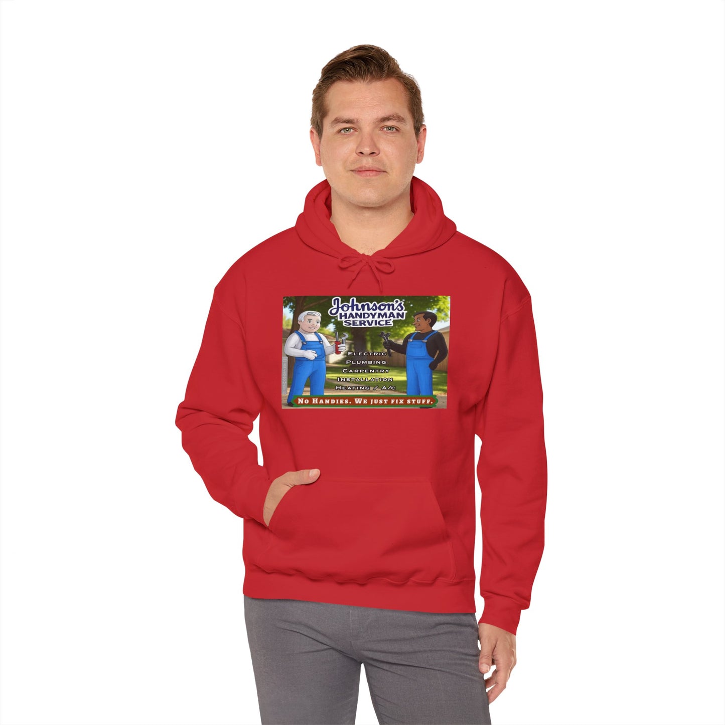 No Handies Handyman Fun Hoodie