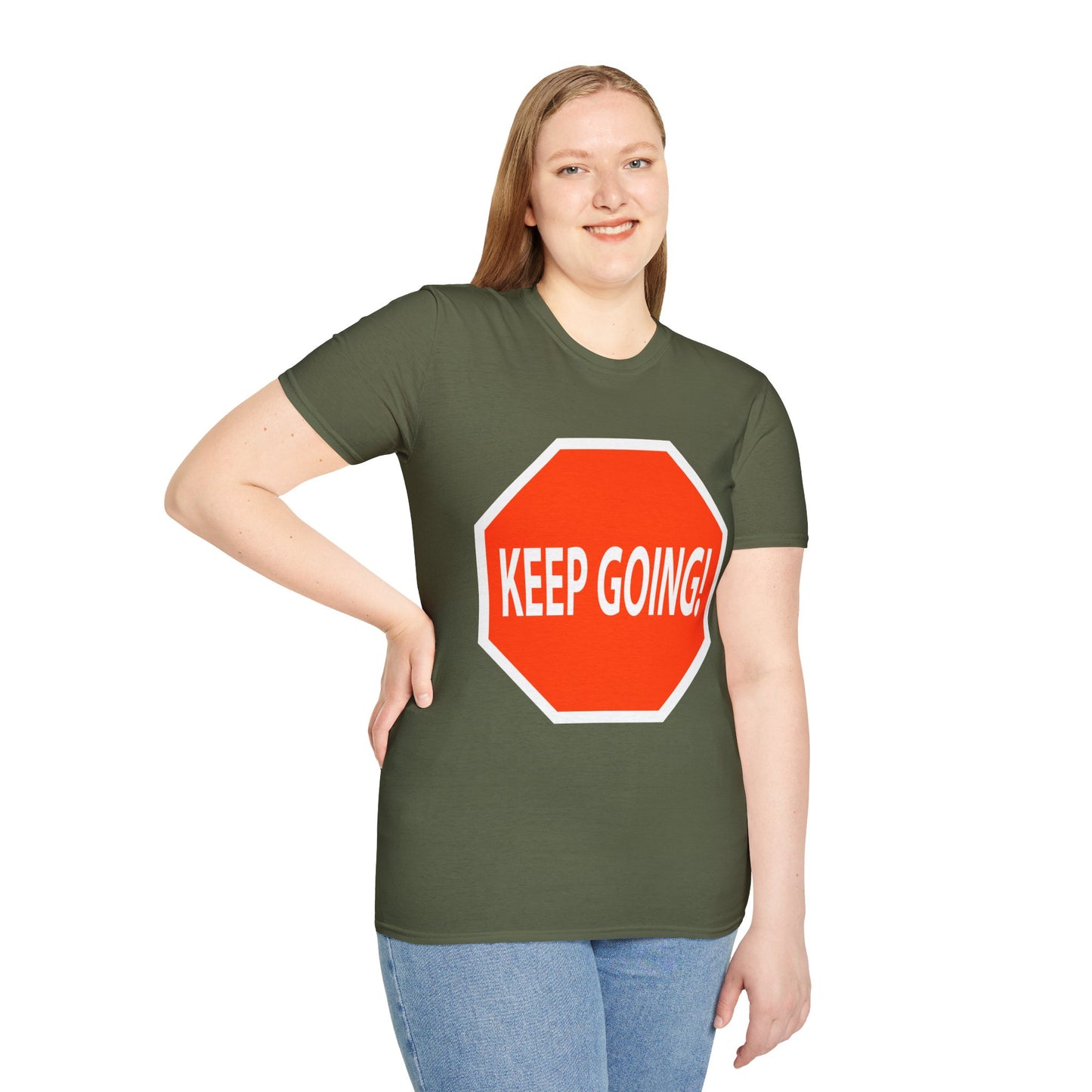 Keep Going Stop Sign Fun Tee