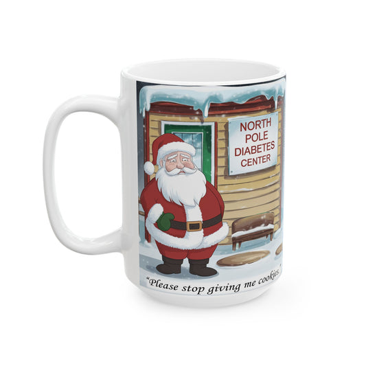 Santa's Got Diabetes Fun Mug