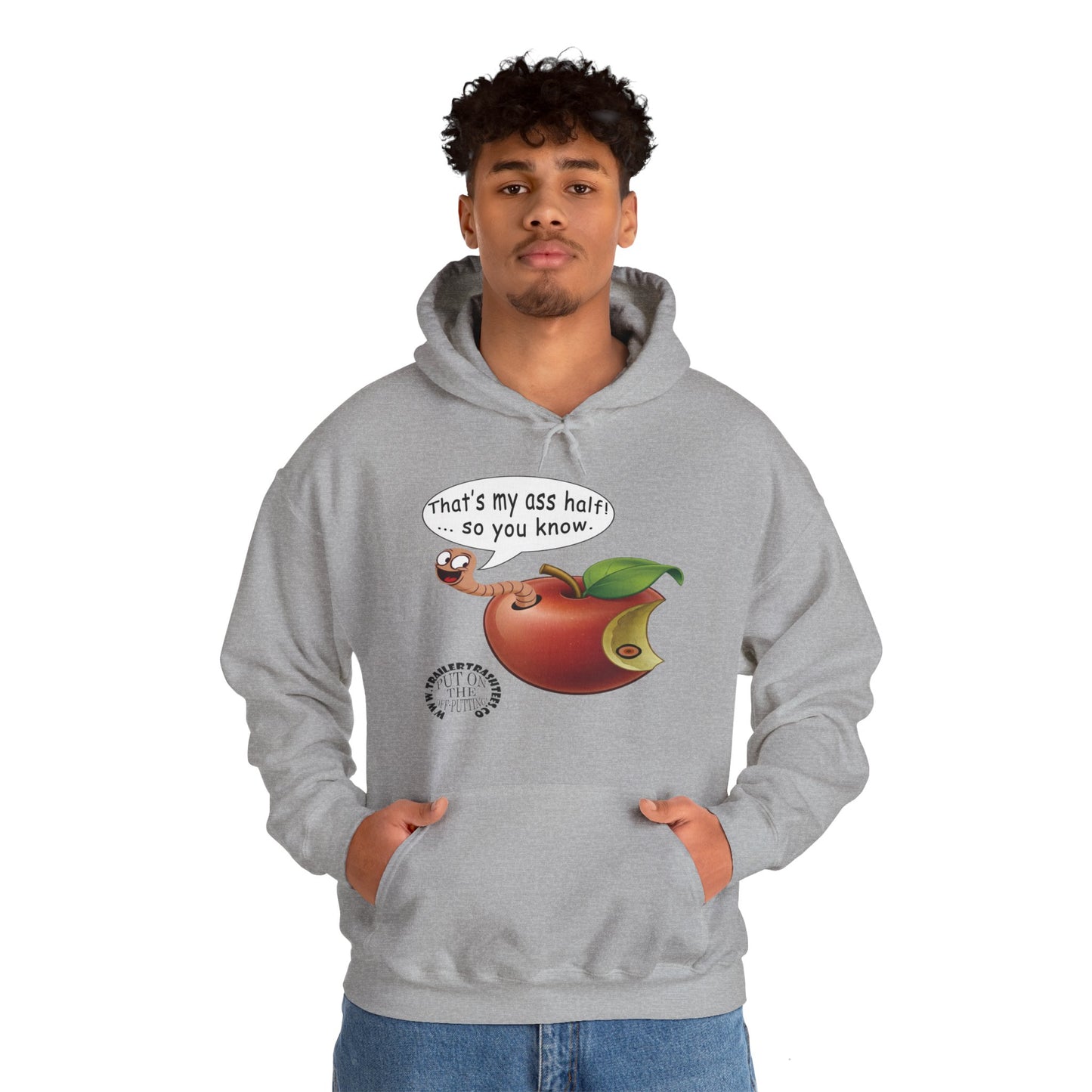 Ass Half of a Worm Unisex Heavy Blend™ Hooded Sweatshirt