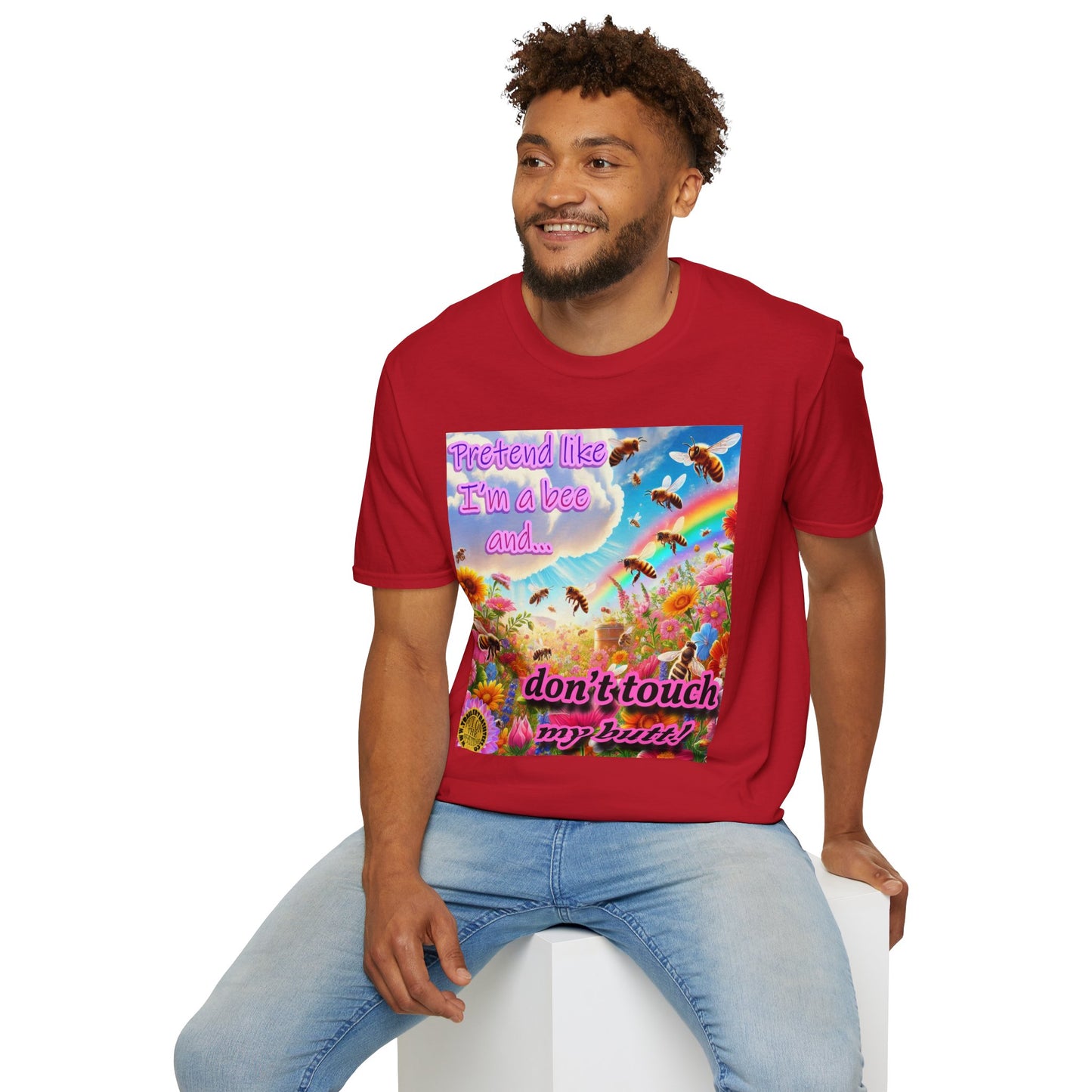 Don't Touch My Butt Bee Themed Fun Tee