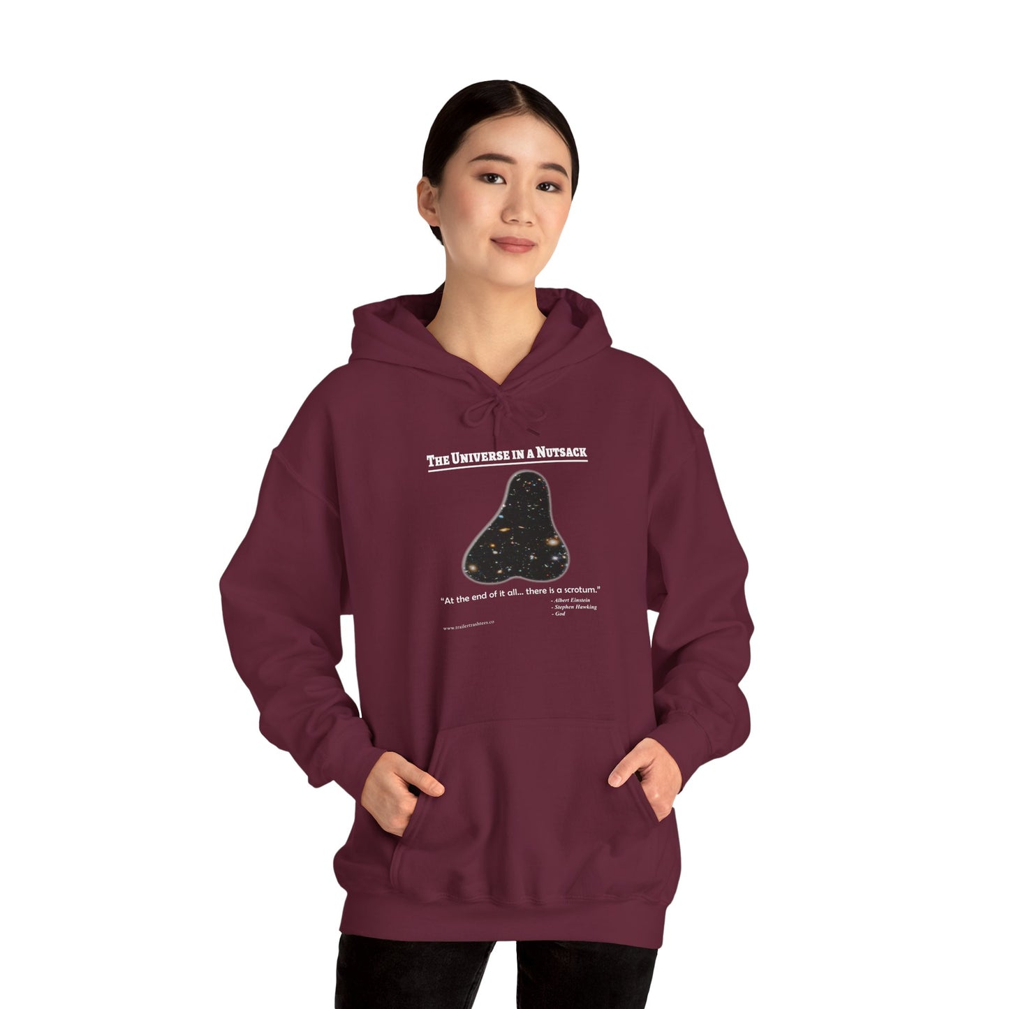 The Universe in a Nutsack Fun Hoodie