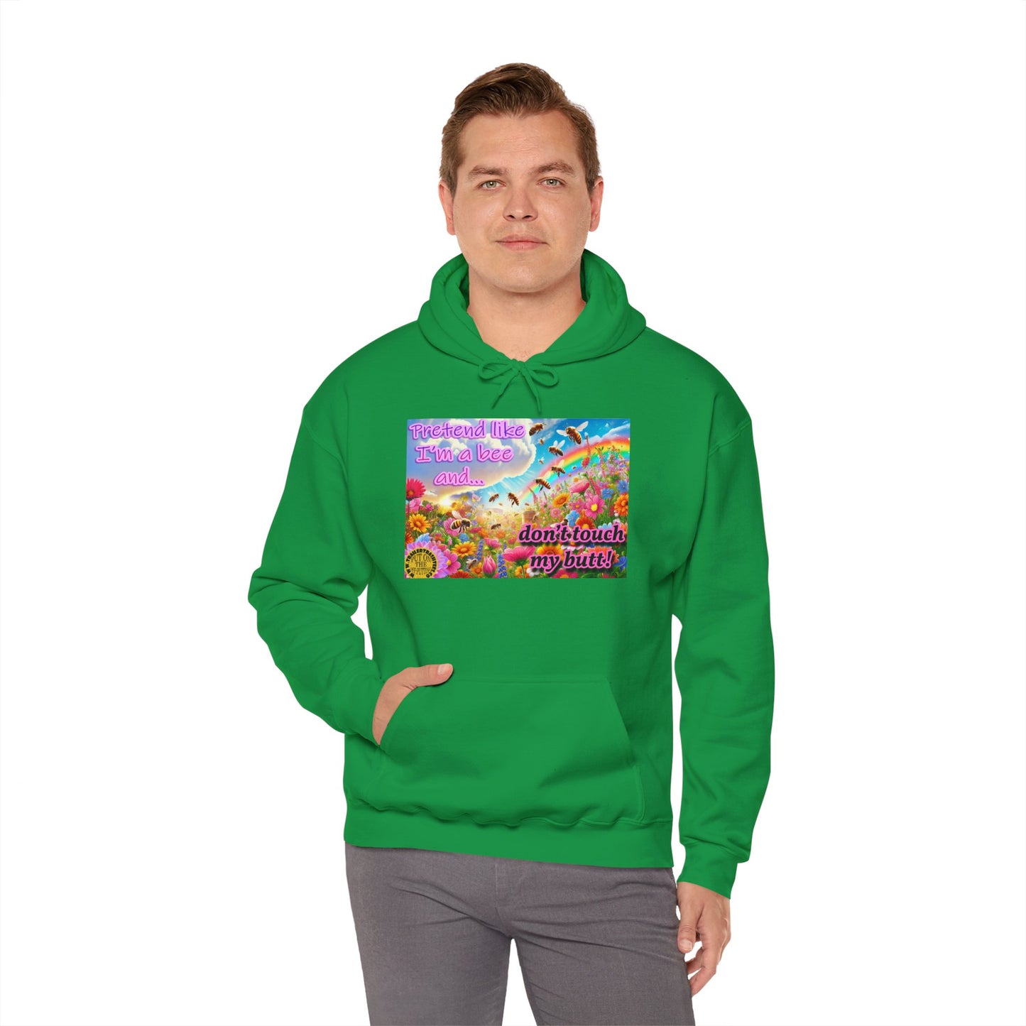 Don't Touch My Butt Bee Themed Fun Hoodie