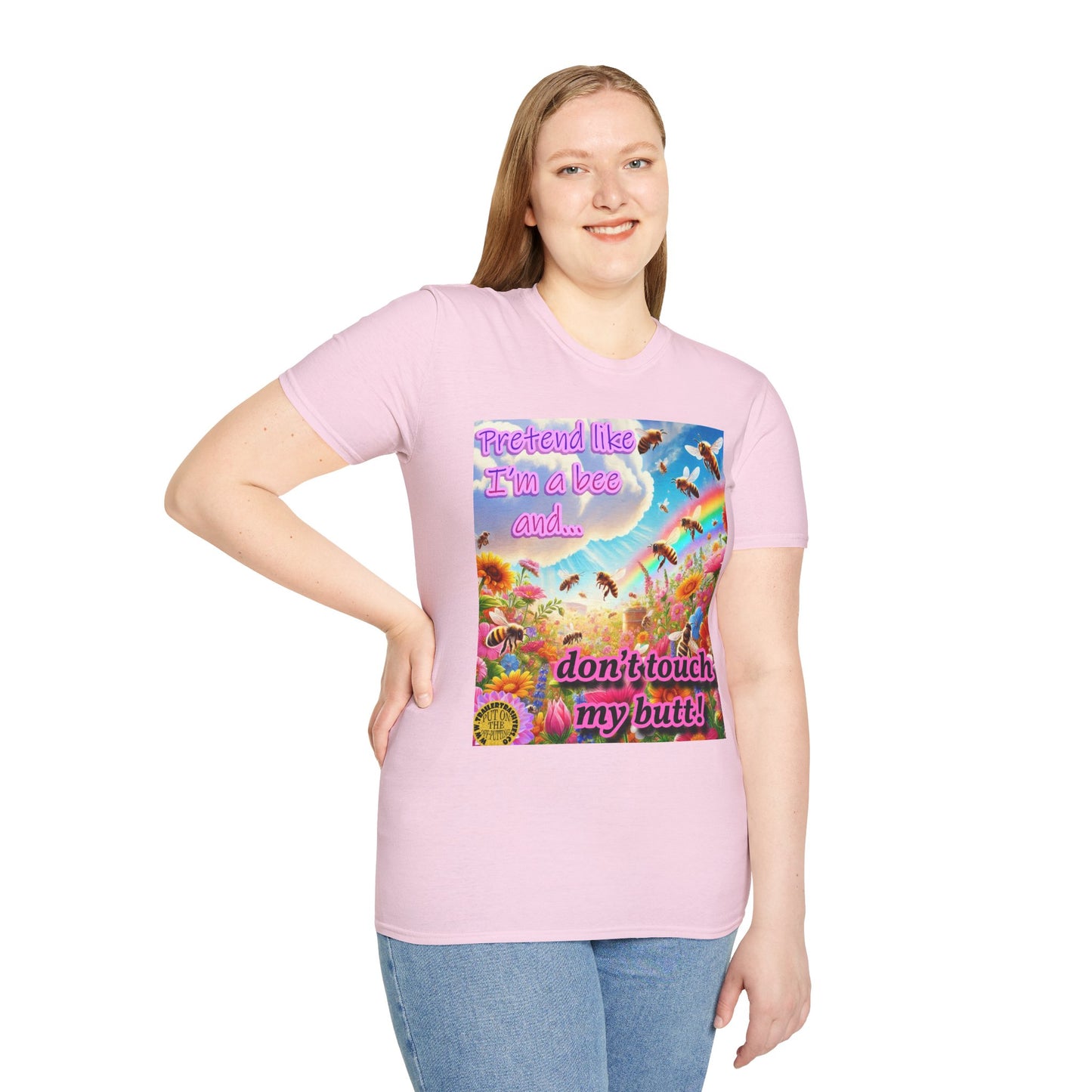 Don't Touch My Butt Bee Themed Fun Tee