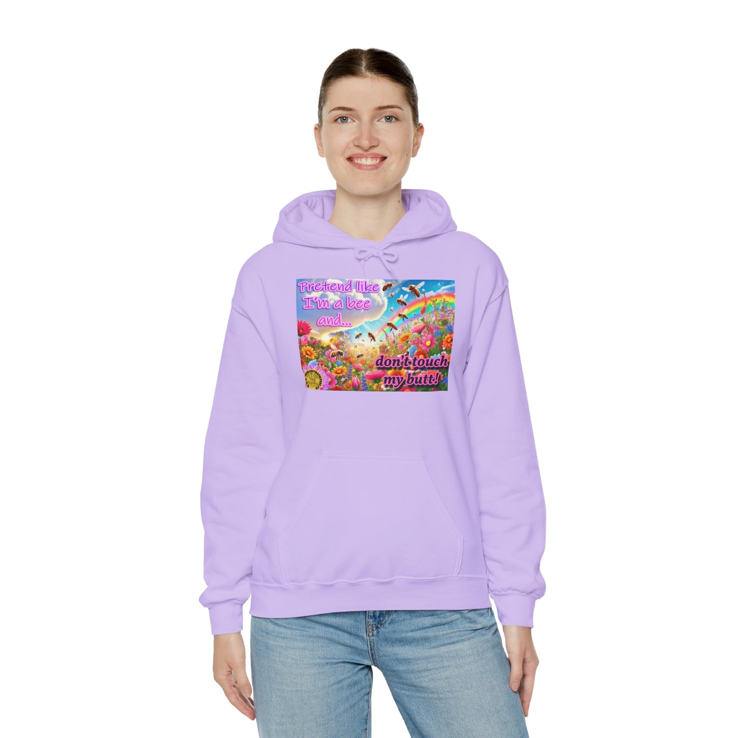 Don't Touch My Butt Bee Themed Fun Hoodie